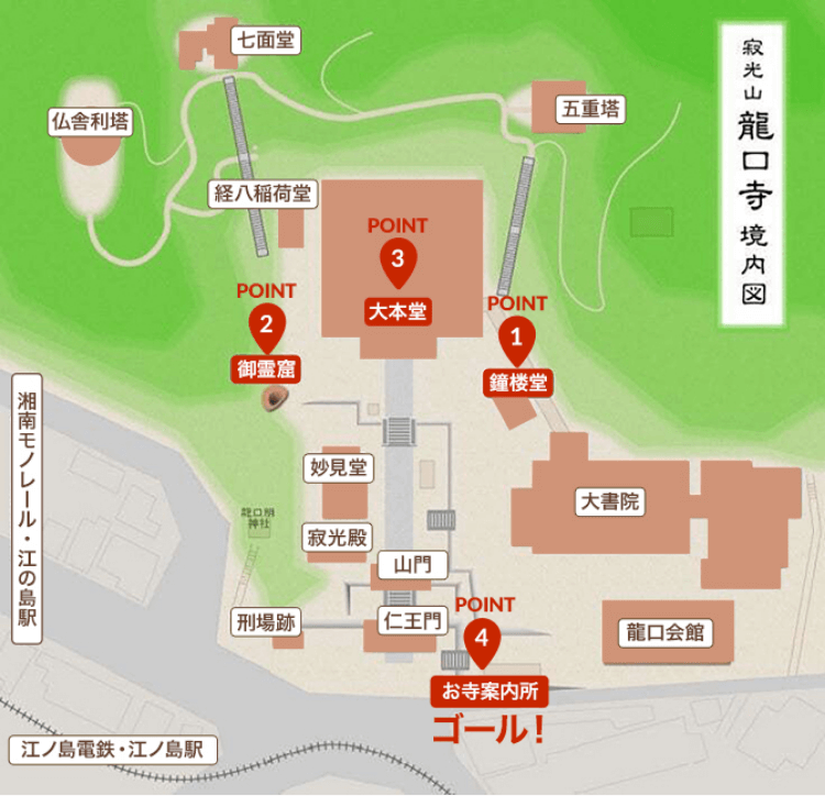 寂光山 龍口寺　境内図